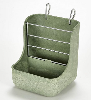 Kaytee Hay & Food Bin Feeder With Quick Locks For Pet Rabbits, Chinchillas, Guinea Pigs and Other Small Animals, 5.75 inches x 6 inches x 7 inches